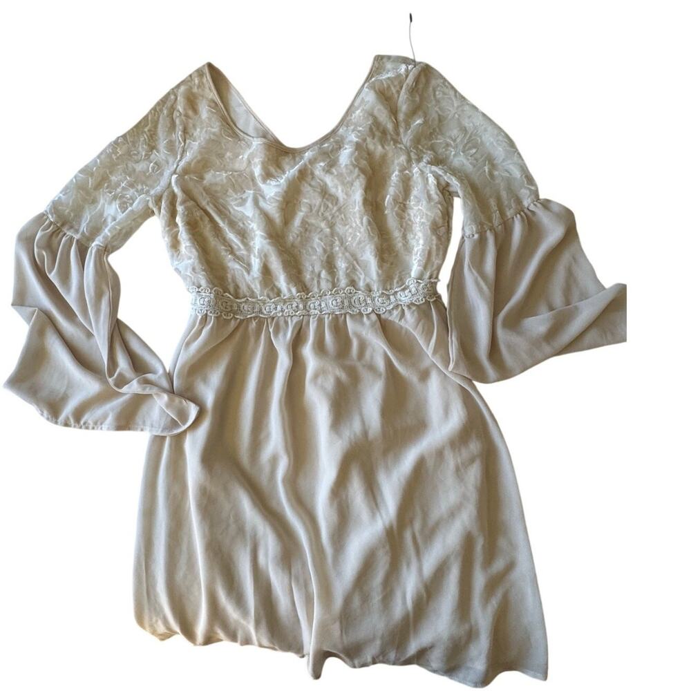 Lace Boho Western XS Dress Festival Y2K Festival Flowy Romantic Spring Milkmaid